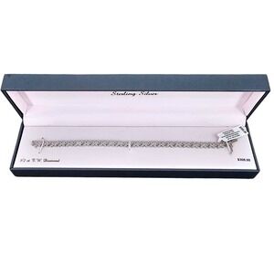 Kohls Sterling Silver 1/2 ct T.W. Diamond Butterfly Link Tennis Bracelet NEW